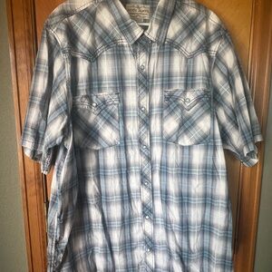 Cody James Men's Casual Plaid Pearl Snap Shirt